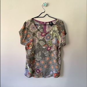 Bobeau Floral Blouse
